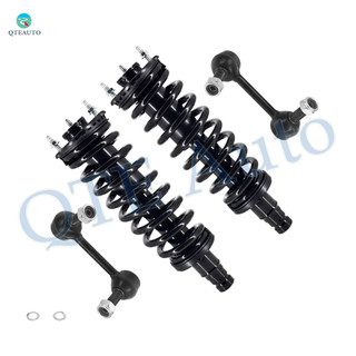 Set of 4 Front Sway Bar Link-Quick Complete Strut-Coil Spring Assembly For 2005-2009 Saab 9-7X