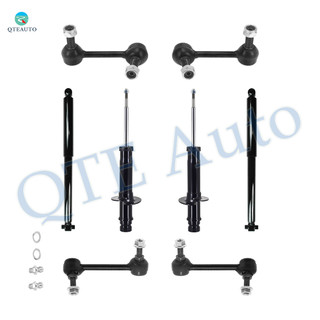 Set of 8 Front Sway Bar Link-Suspension Strut Assembly-Rear Sway Bar Link-Shock Absorber For 2004 Oldsmobile Bravada Monotube Performance Upgrade