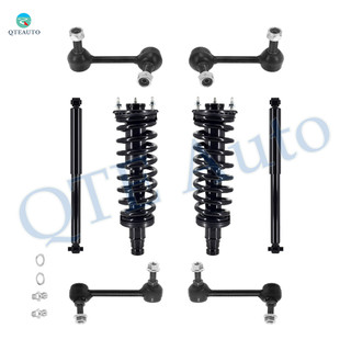 Set of 8 Front Sway Bar Link-Quick Complete Strut-Coil Spring Assembly-Rear Sway Bar Link-Shock Absorber For 2004-2006 GMC Envoy XL