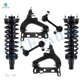 Set of 6 Front Lower Control Arm Ball Joint-Sway Bar Link-Quick Complete Strut-Coil Spring Assembly For 2005-2007 Saab 9-7X