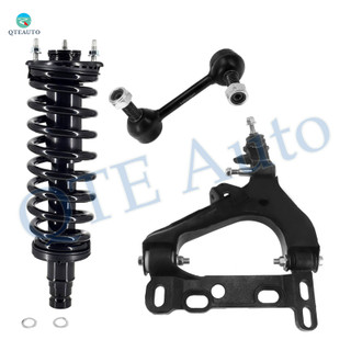 Set of 3 Front Right Lower Control Arm Ball Joint-Sway Bar Link-Quick Complete Strut-Coil Spring Assembly For 2004-2006 Chevrolet Trailblazer EXT