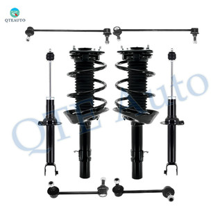 Set of 8 Front Sway Bar Link-Quick Complete Strut-Coil Spring Assembly-Rear Sway Bar Link-Suspension Strut Assembly For 2013-2015 Honda Accord
