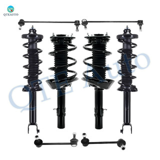 Set of 8 Front-Rear Sway Bar Link-Quick Complete Strut-Coil Spring Assembly For 2013-2015 Honda Accord V6