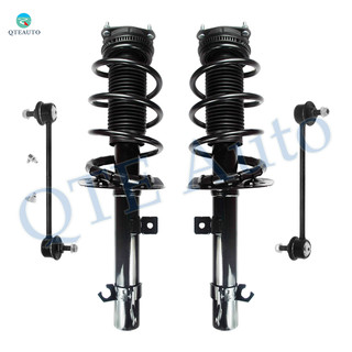 Set of 4 Front Sway Bar Link-Quick Complete Strut-Coil Spring Assembly For 2008-2011 Ford Focus
