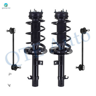 Set of 4 Front Sway Bar Link-Quick Complete Strut-Coil Spring Assembly For 2008-2011 Ford Focus