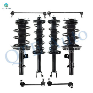Set of 8 Front-Rear Sway Bar Link-Quick Complete Strut-Coil Spring Assembly For 2015-2018 Acura TLX