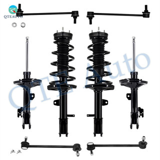 Set of 8 Front Sway Bar Link-Suspension Strut Assembly-Rear Sway Bar Link-Quick Complete Strut-Coil Spring Assembly For 2001-2003 Toyota Highlander