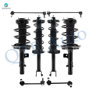Set of 8 Front-Rear Sway Bar Link-Quick Complete Strut-Coil Spring Assembly For 2015-2018 Acura TLX V6