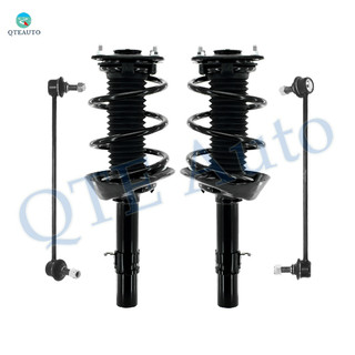 Set of 4 Front Sway Bar Link-Quick Complete Strut-Coil Spring Assembly For 2013-2017 Honda Accord