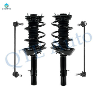 Set of 4 Front Sway Bar Link-Quick Complete Strut-Coil Spring Assembly For 2013-2017 Honda Accord V6