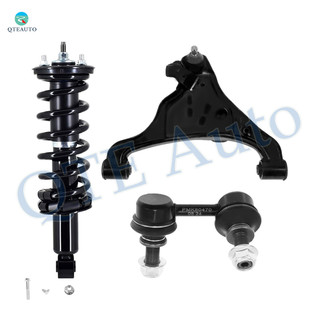 Set of 3 Front Left Lower Control Arm Ball Joint-Sway Bar Link-Quick Complete Strut-Coil Spring Assembly For 2009-2012 Suzuki Equator 4WD