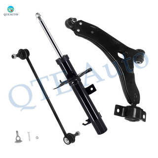 Set of 3 Front Left Lower Control Arm Ball Joint-Sway Bar Link-Suspension Strut Assembly For 2007-2010 Ford Focus