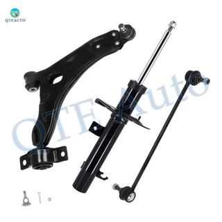 Set of 3 Front Right Lower Control Arm Ball Joint-Sway Bar Link-Suspension Strut Assembly For 2007-2010 Ford Focus