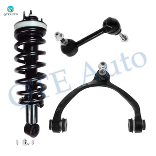 Set of 3 Front Left Upper Control Arm Ball Joint-Sway Bar Link-Quick Complete Strut-Coil Spring Assembly For 2003-2011 Mercury Grand Marquis