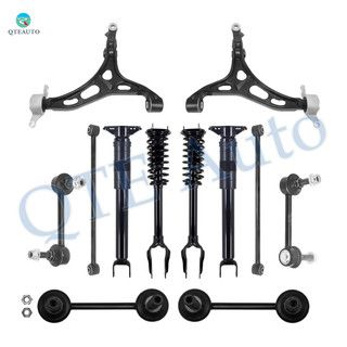 Set of 12 Front Lower Control Arm-Sway Bar Link-Quick Complete Strut-Coil Spring Assembly-Rear Lower Rearward Control Arm-Sway Bar Link-Complete Shock Absorber Kit For 2011-2015 Dodge Durango