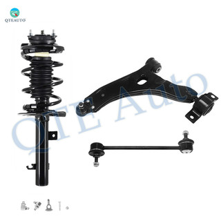 Set of 3 Front Left Lower Control Arm Ball Joint-Sway Bar Link-Quick Complete Strut-Coil Spring Assembly For 2007 Ford Focus 10.50 (in) Length