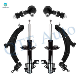 Set of 6 Front Lower Control Arm Ball Joint-Sway Bar Link-Suspension Strut Assembly For 2002-2006 Nissan Sentra