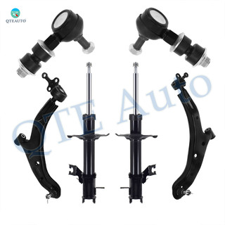 Set of 6 Front Lower Control Arm Ball Joint-Sway Bar Link-Suspension Strut Assembly For 2002-2006 Nissan Sentra