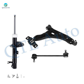 Set of 3 Front Right Lower Control Arm Ball Joint-Sway Bar Link-Suspension Strut Assembly For 2004 2005 Ford Focus
