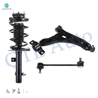 Set of 3 Front Right Lower Control Arm Ball Joint-Sway Bar Link-Quick Complete Strut-Coil Spring Assembly For 2007 Ford Focus 10.50 (in) Length