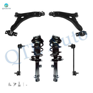 Set of 6 Front Lower Control Arm Ball Joint-Sway Bar Link-Quick Complete Strut-Coil Spring Assembly For 2007 Ford Focus 10.50 (in) Length