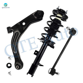 Set of 3 Front Right Lower Control Arm Ball Joint-Sway Bar Link-Quick Complete Strut-Coil Spring Assembly For 2001-2004 Ford Escape V6 3.0L