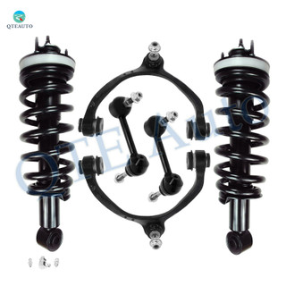 Set of 6 Front Upper Control Arm Ball Joint-Sway Bar Link-Quick Complete Strut-Coil Spring Assembly For 2003-2011 Mercury Grand Marquis