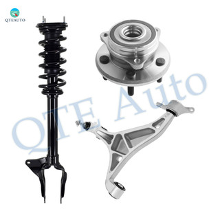 Set of 3 Front Left Lower Control Arm Ball Joint-Wheel Hub Bearing Assembly-Quick Complete Strut-Coil Spring Assembly For 2016-2021 Dodge Durango RWD