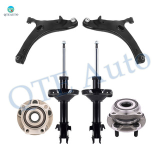 Set of 6 Front Lower Control Arm Ball Joint-Wheel Hub Bearing Assembly-Suspension Strut Assembly For 2009 2010 Subaru Forester