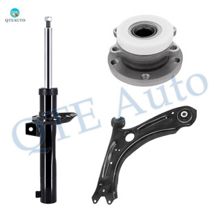 Set of 3 Front Left Lower Control Arm Ball Joint-Wheel Hub Bearing Assembly-Suspension Strut Assembly For 2011-2018 Volkswagen Jetta