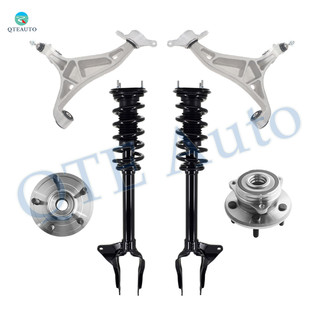 Set of 6 Front Lower Control Arm Ball Joint-Wheel Hub Bearing Assembly-Quick Complete Strut-Coil Spring Assembly For 2016-2021 Jeep Grand Cherokee RWD