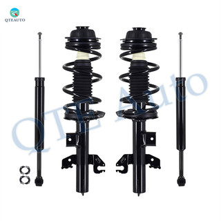 Set of 4 Front Quick Complete Strut-Coil Spring Assembly-Rear Shock Absorber Replacement For 2014-2018 Jeep Cherokee Updated FCS Version Trailhawk