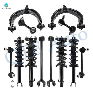 Set of 12 Front Upper Control Arm Ball Joint-Sway Bar Link-Quick Complete Strut-Coil Spring Assembly-Rear Lower Rearward Control Arm-Sway Bar Link-Quick Complete Strut-Coil Spring Assembly For 2009-2014 Acura TSX