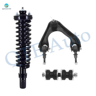 Set of 3 Front Right Upper Control Arm Ball Joint-Sway Bar Link-Quick Complete Strut-Coil Spring Assembly For 1990-1993 Honda Accord