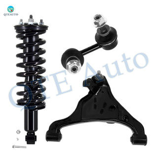 Set of 3 Front Left Lower Control Arm Ball Joint-Sway Bar Link-Quick Complete Strut-Coil Spring Assembly For 2005-2012 Nissan Pathfinder