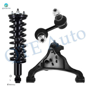 Set of 3 Front Right Lower Control Arm Ball Joint-Sway Bar Link-Quick Complete Strut-Coil Spring Assembly For 2005-2015 Nissan Xterra