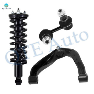Set of 3 Front Right Upper Control Arm Ball Joint-Sway Bar Link-Quick Complete Strut-Coil Spring Assembly For 2005-2015 Nissan Xterra