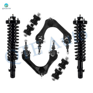 Set of 6 Front Upper Control Arm Ball Joint-Sway Bar Link-Quick Complete Strut-Coil Spring Assembly For 1994-1997 Honda Accord