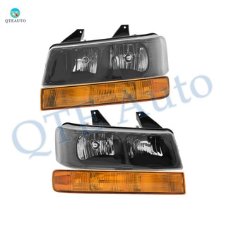 Pair of 2 Front Left-Right Headlights Assembly For 2003-2023 GMC Savana 3500