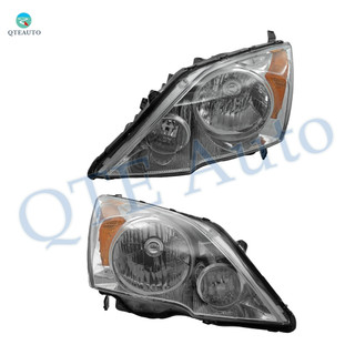 Pair of 2 Front Left-Right Headlights Assembly For 2007-2011 Honda CR-V