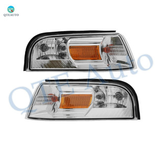 Pair of 2 Front Left-Right Headlights Assembly For 2006-2011 Mercury Grand Marquis