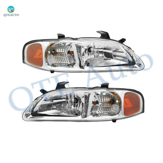 Pair of 2 Front Left-Right Headlights Assembly For 2000 2001 Nissan Sentra