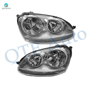Pair of 2 Front Left-Right Headlights Assembly For 2005-2010 Volkswagen Jetta