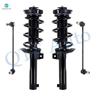 Set of 4 Front Sway Bar Link-Quick Complete Strut-Coil Spring Assembly For 2009-2017 Volkswagen CC V6