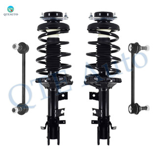 Set of 4 Front Sway Bar Link-Quick Complete Strut-Coil Spring Assembly For 1999-2001 Nissan Pathfinder