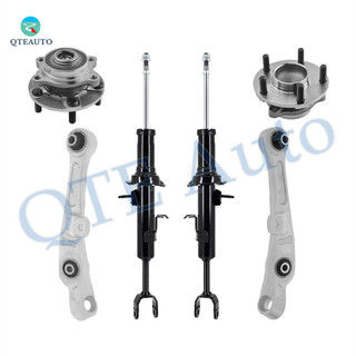 Set of 6 Front Lower Forward Control Arm-Wheel Hub Bearing Assembly-Suspension Strut Assembly For 2003 2004 Infiniti G35