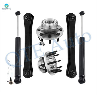 Set of 6 Front Lower Control Arm-Wheel Hub Bearing Assembly-Steering Damper For 2000-2002 Dodge RAM 2500