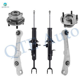 Set of 6 Front Lower Forward Control Arm-Wheel Hub Bearing Assembly-Suspension Strut Assembly For 2003 2004 Infiniti G35 w/ Sport Suspension
