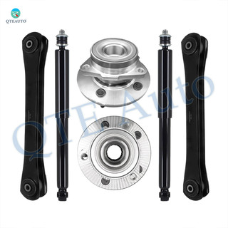 Set of 6 Front Lower Control Arm-Wheel Hub Bearing Assembly-Shock Absorber For 2000 2001 Dodge RAM 1500 2-Wheel ABS