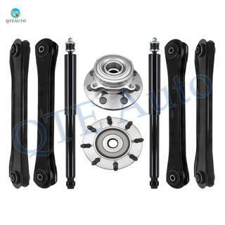 Set of 8 Front Lower and Upper Control Arm-Wheel Hub Bearing Assembly-Shock Absorber For 2000 2001 Dodge RAM 2500 w/ 8800 GVW